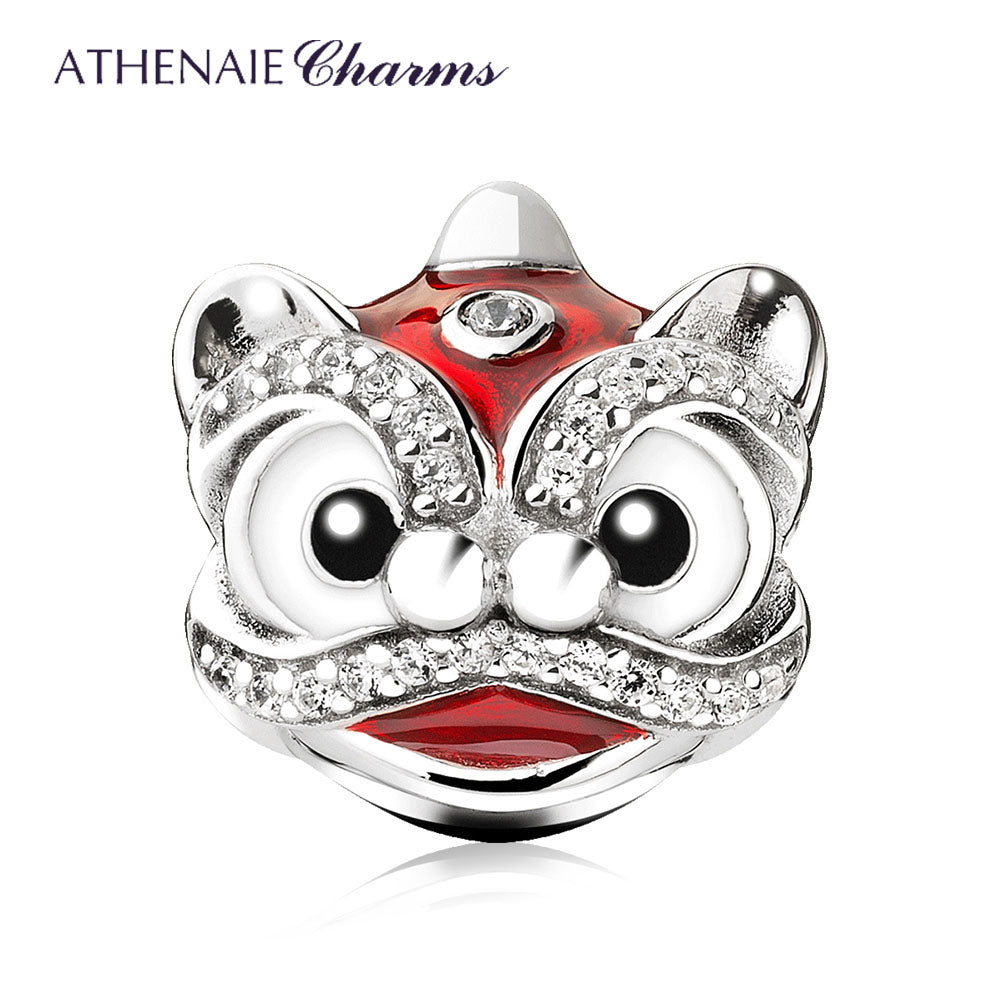 Enamel Chinese Lion Dance Charms