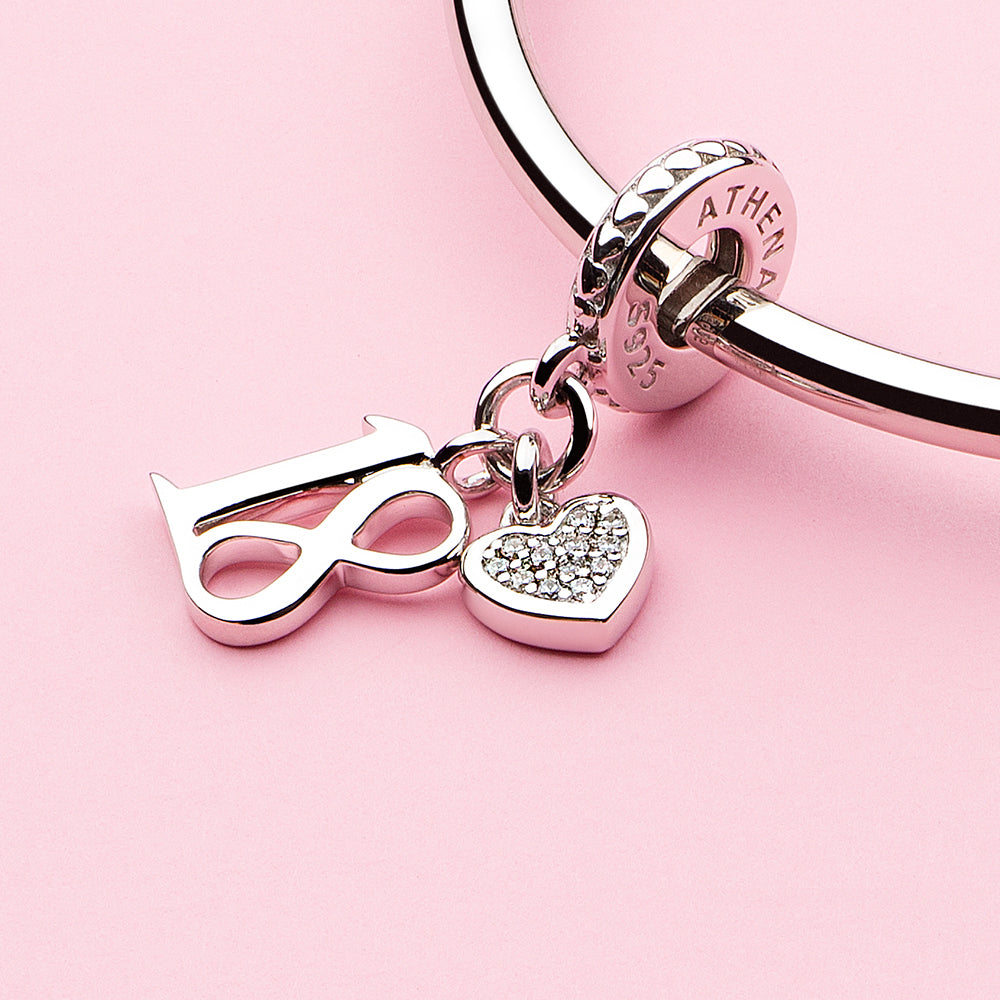 Lifestyle scene with Sweet 18 birthday pendant charm bead, perfect gift for girls turning eighteen