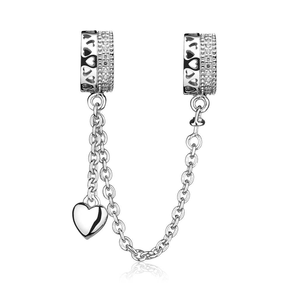 Safety Chain Charm Loving Chain 925 Silver Bead ATHENAIE Jewelry safety-chain-charm-loving-chain-925-silver-bead-athenaie-jewelry