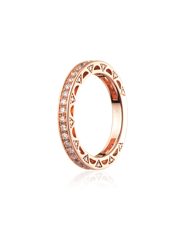 Rose Gold Color Eternity Stackable Rings