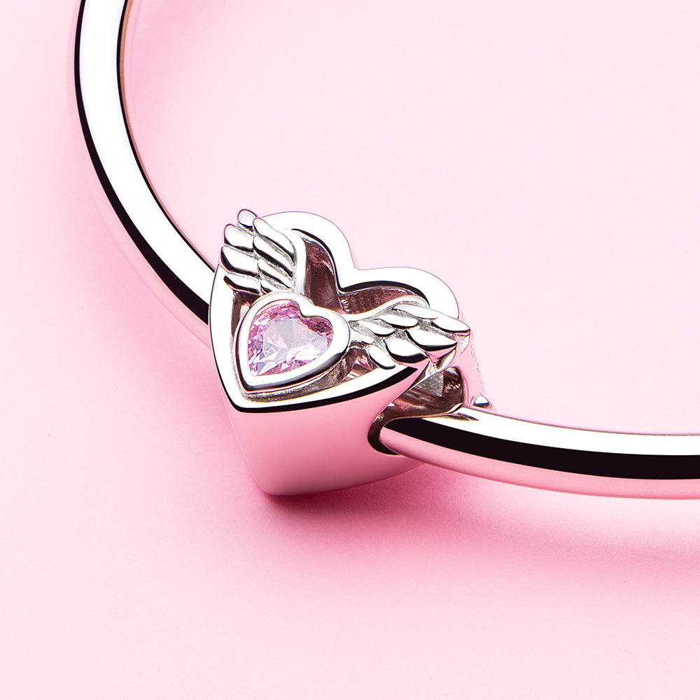 Pink Love Angel Wings Charm