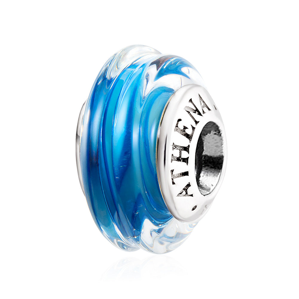 Classic Blue Striped Bead