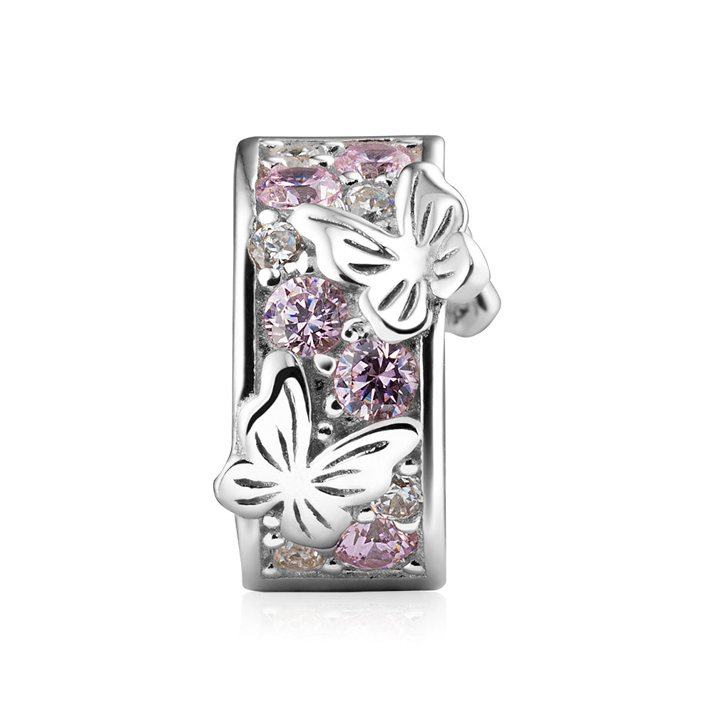 Pink Butterfly Clips