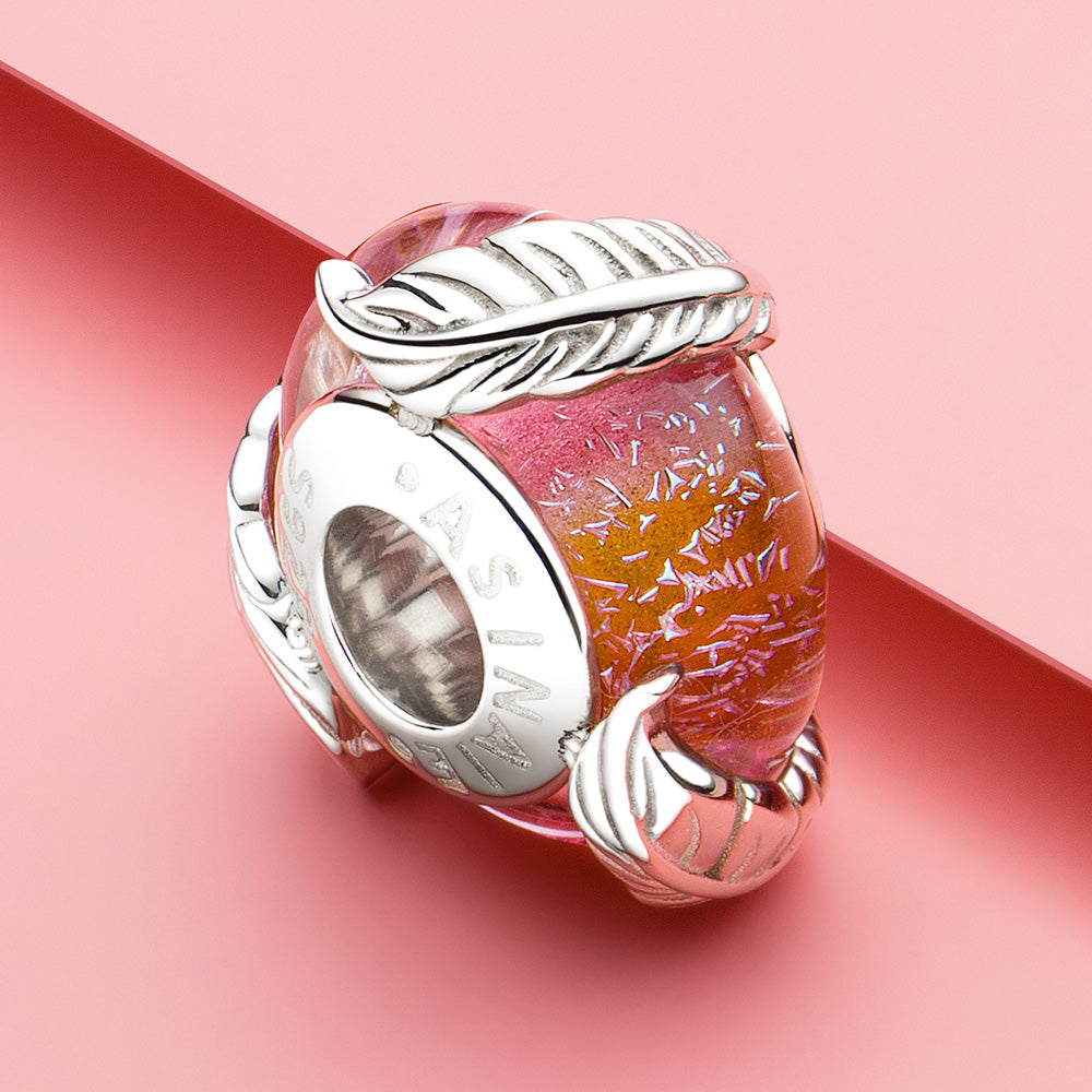 Feather Pink Color Bead