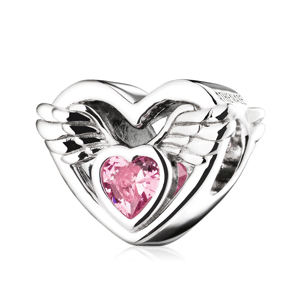 Pink Love Angel Wings Charm