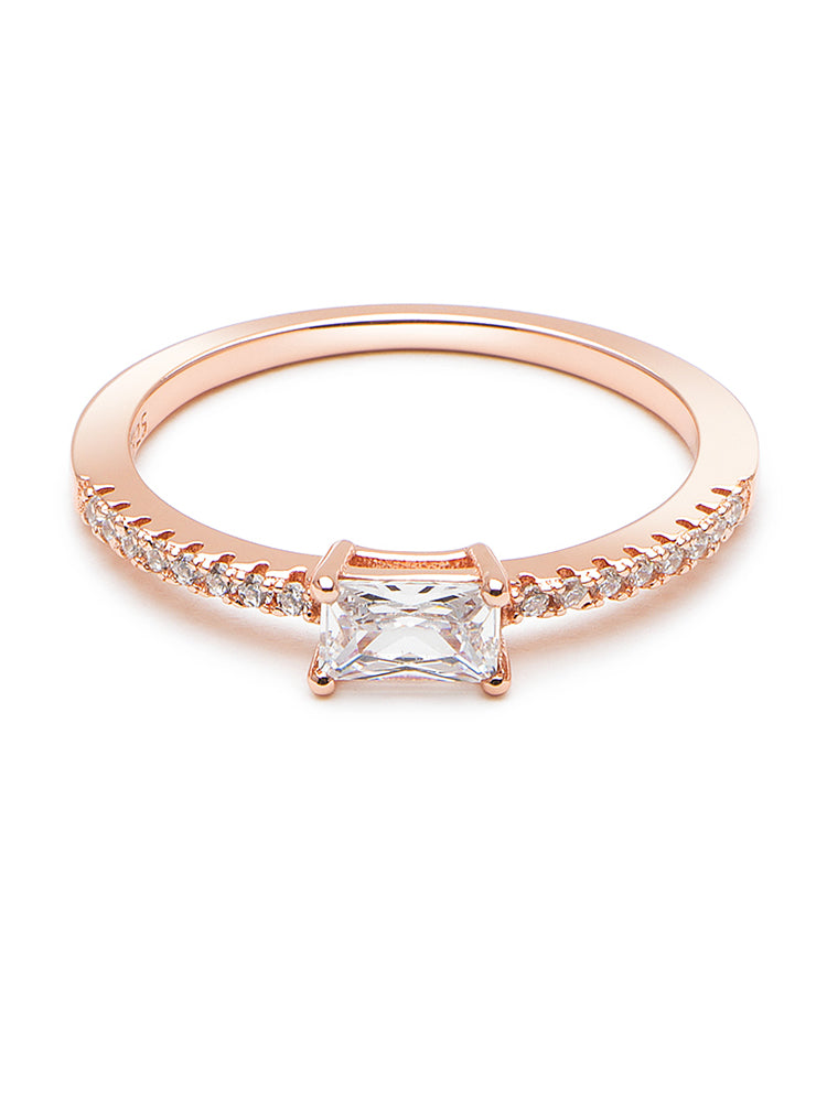Rose Gold Color Eternity Stackable Ring