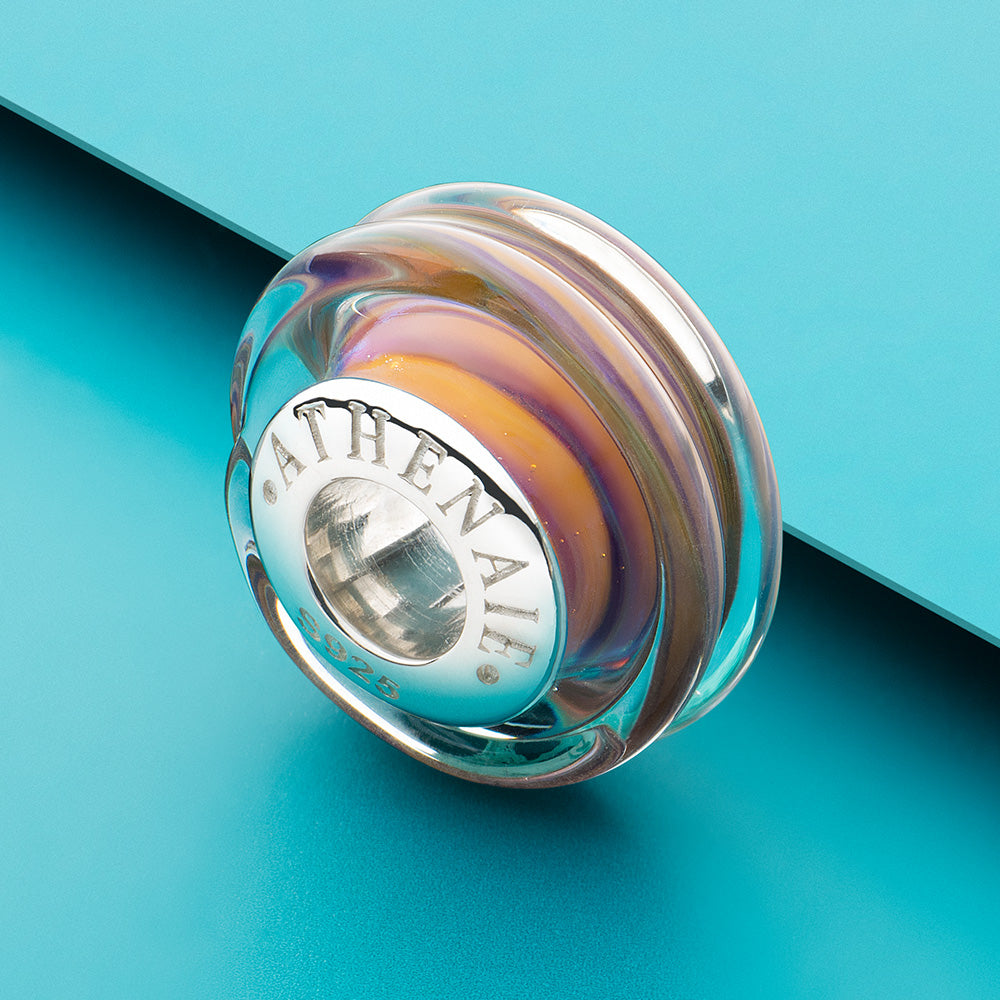 Classic Light Purple Striped Bead