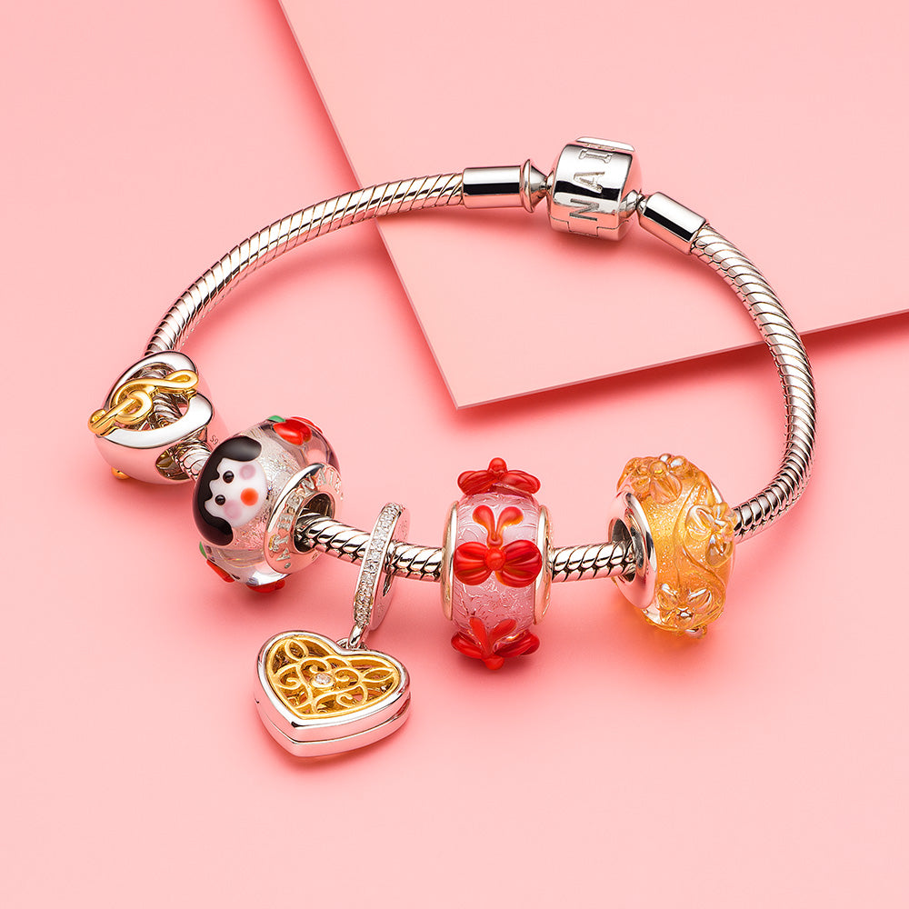 Red Bow Bead