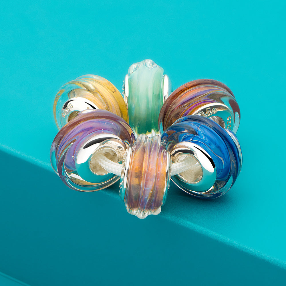 Classic Purple Striped Bead
