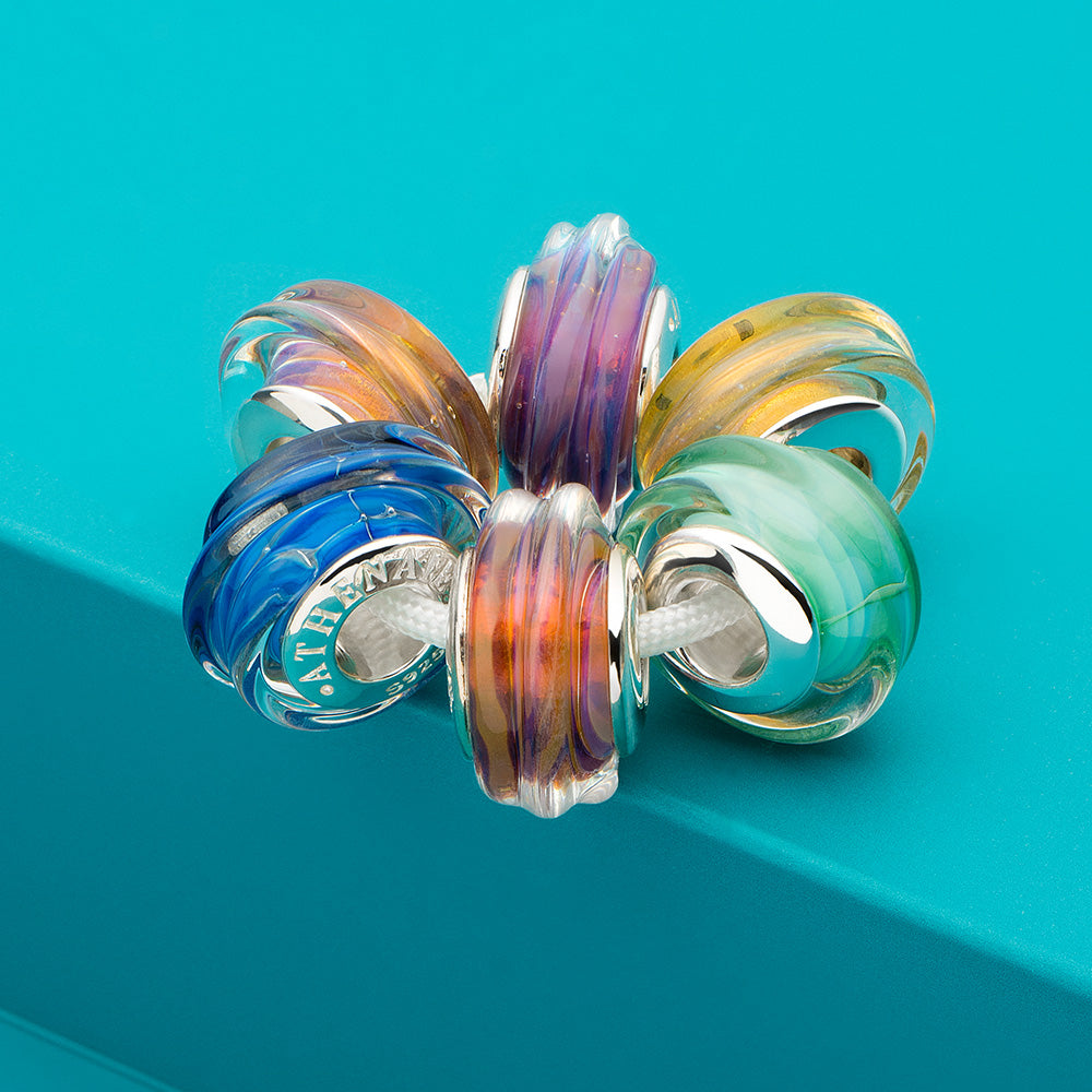 Classic Purple Striped Bead