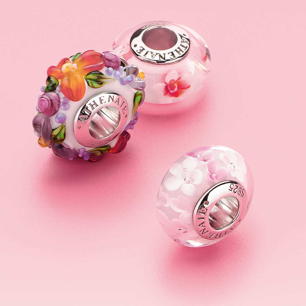 Pink Flowers Charm