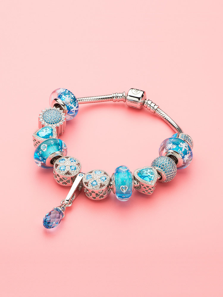 Charm de clip Ocean Spark – Esmalte azul