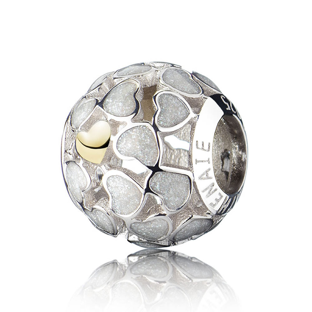 White Enamel Charm