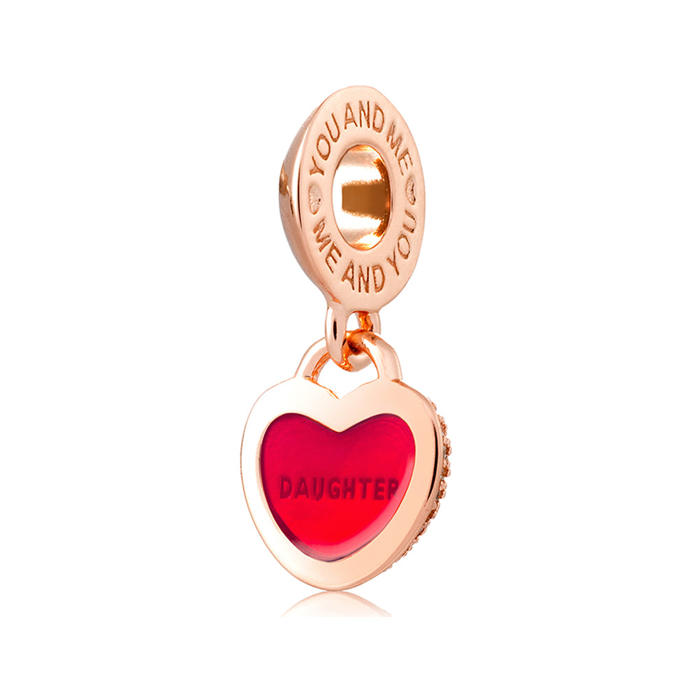 Rose Gold Daughter and Mother Love Pendant