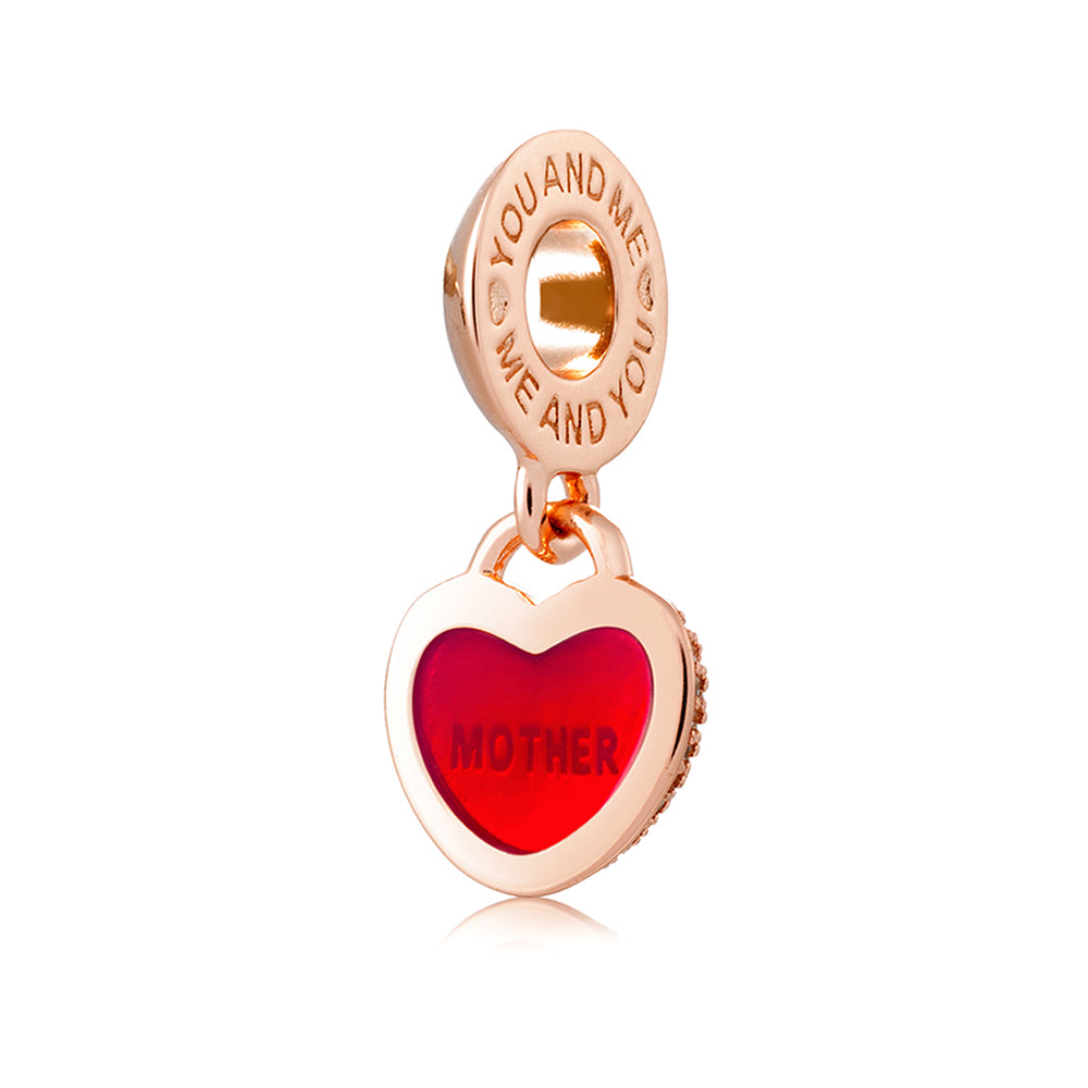 Rose Gold Daughter and Mother Love Pendant