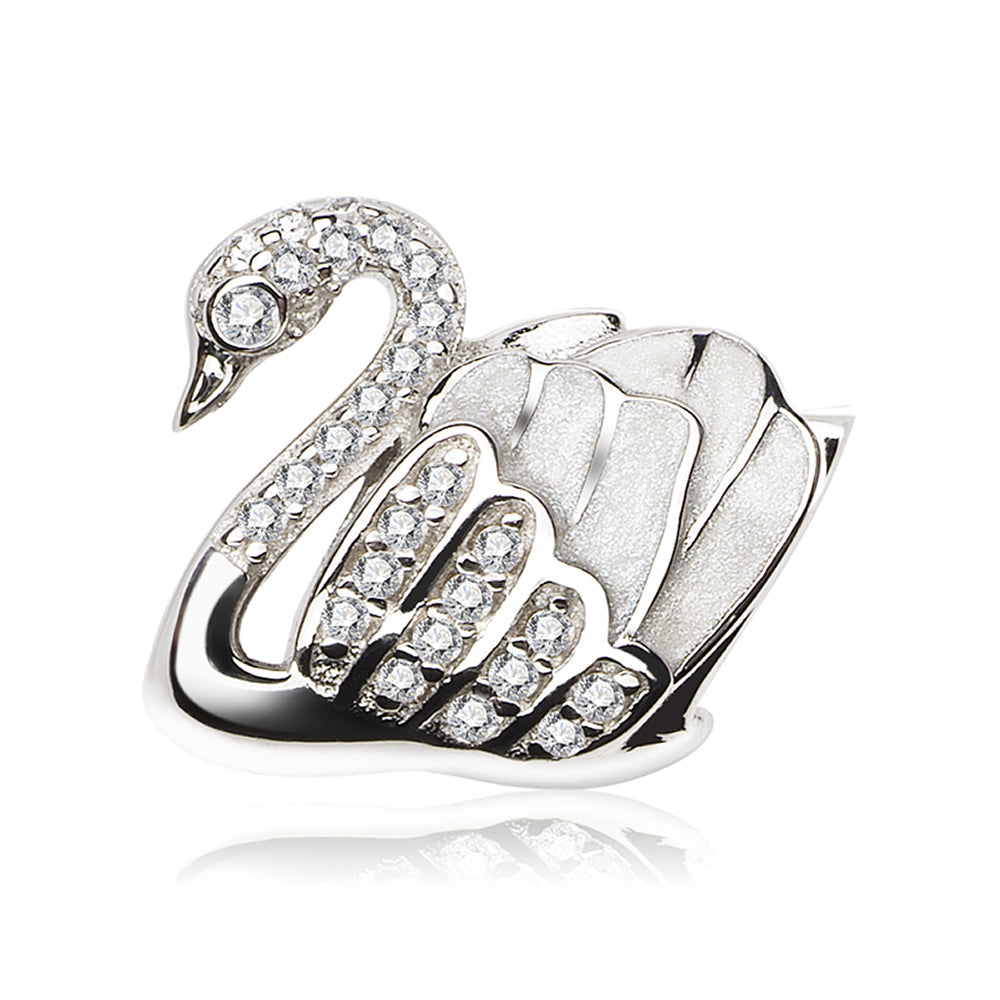 Faith Swan Enamel Charm