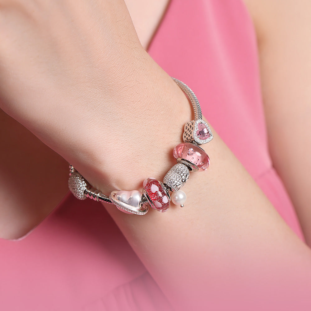 In My Heart Love Knot Charm