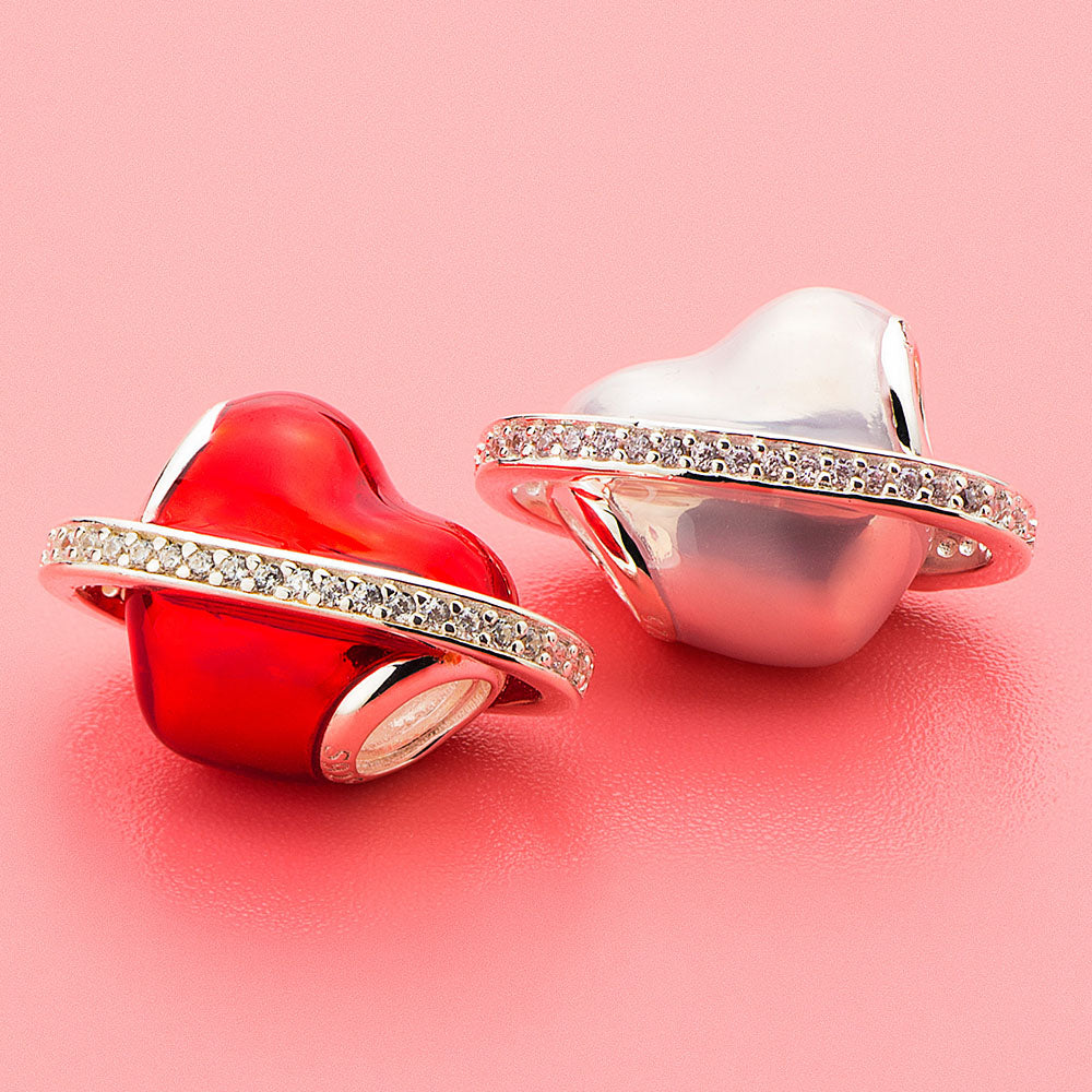 In My Heart Love Knot Charm