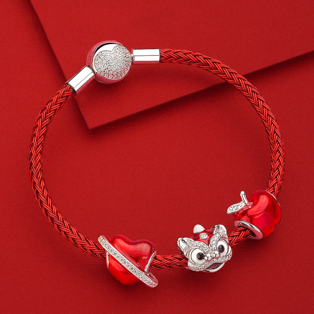 In My Heart Love Knot Charm