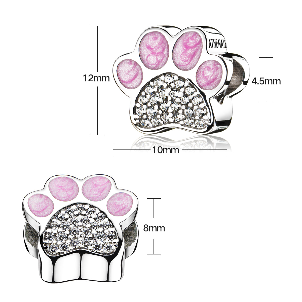 My Sweet Lovely Pet Paw Prints Charm