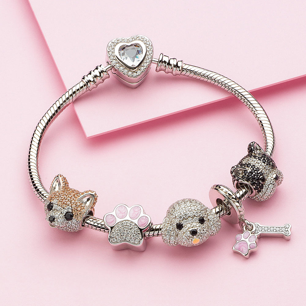 My Sweet Lovely Pet Paw Prints Charm
