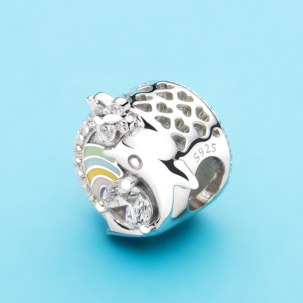 Colorful Rainbow Butterfly Dolphin Charm