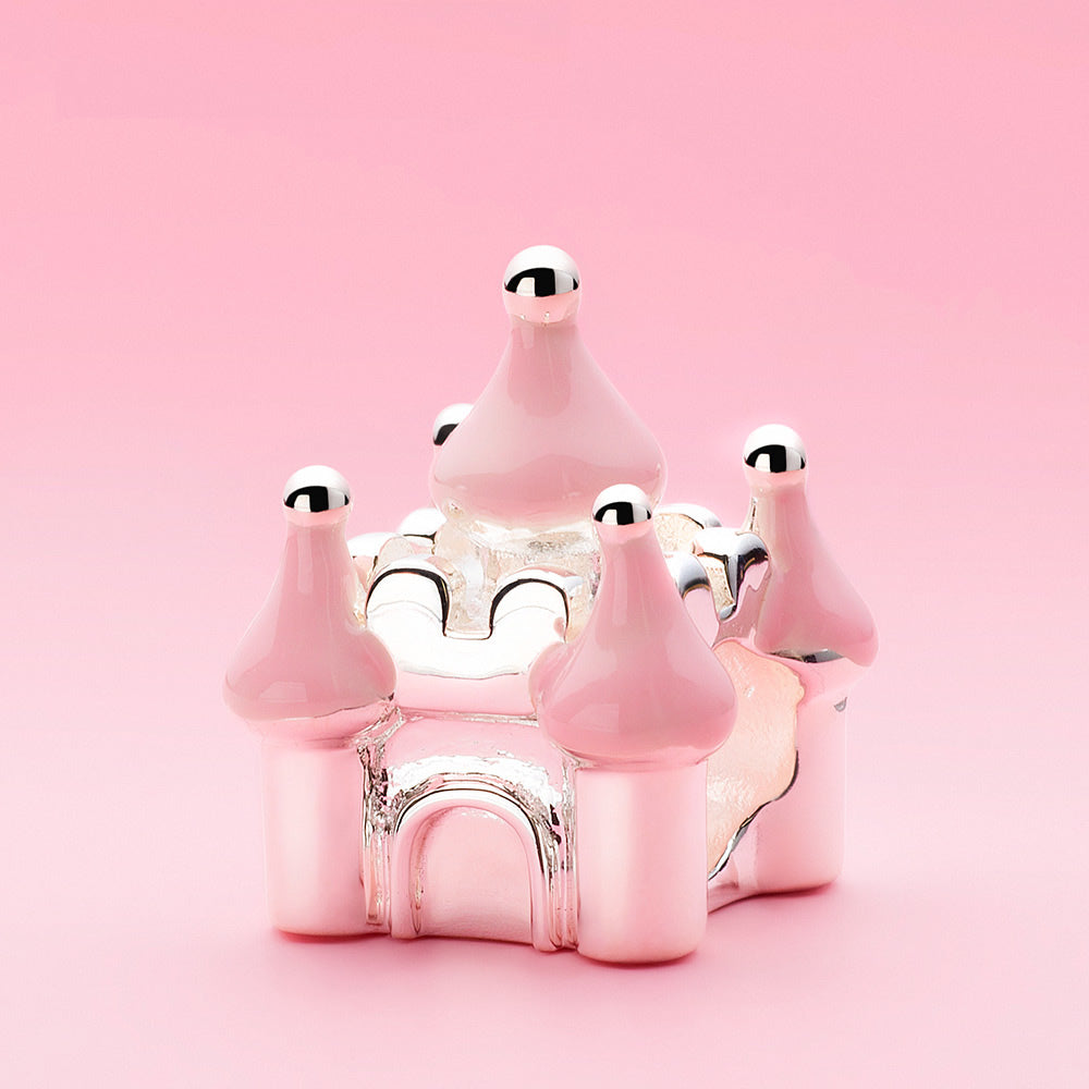Pink Enamel Vintage Fairy Tale Castle Charm