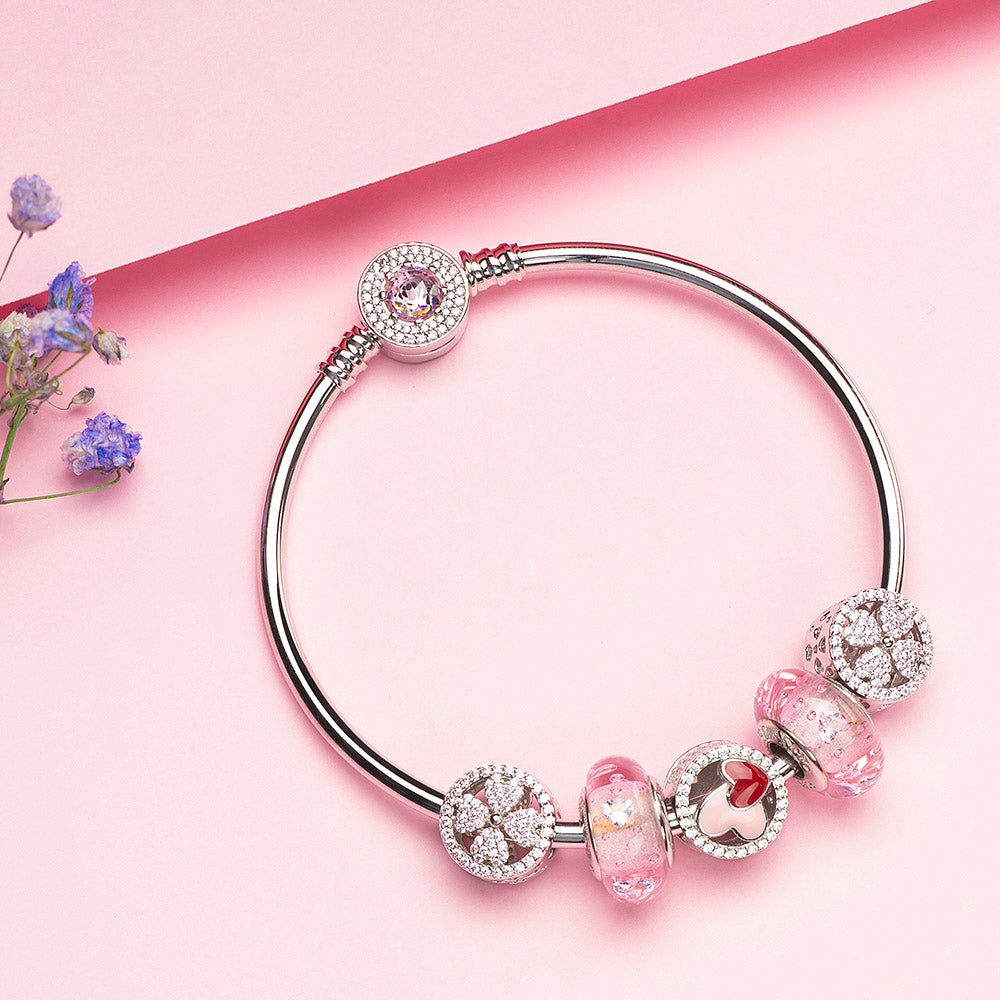 Effervescence Clear CZ Charm(purple)
