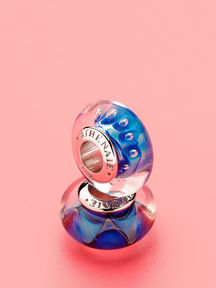 Dreamwave Murano Glass Charm – Blue Ocean-Inspired Bead