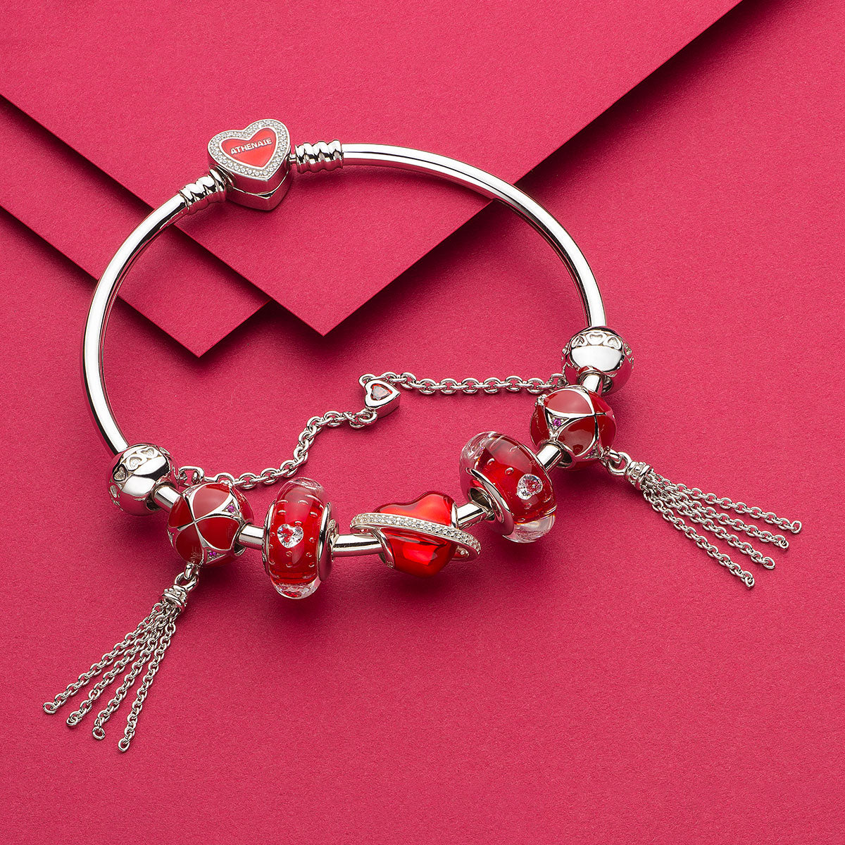 In My Heart Love Knot Charm