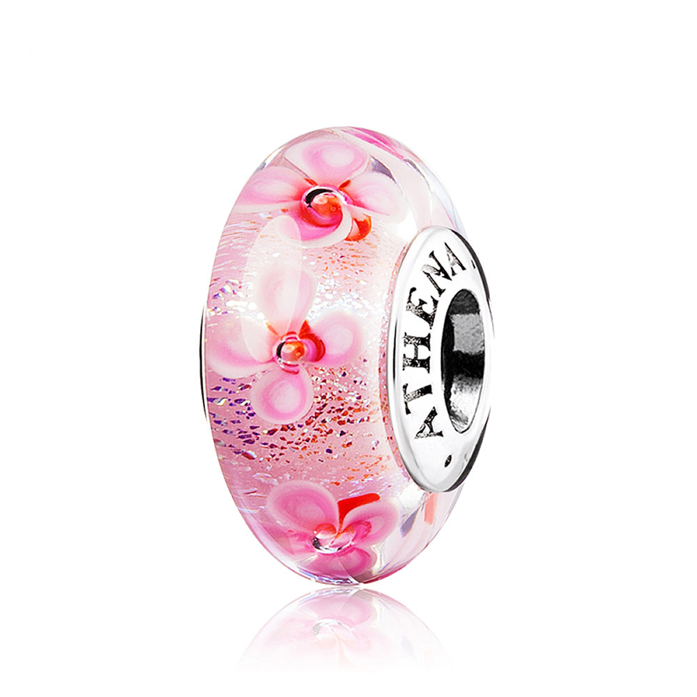 Pink Field of Flower Bead