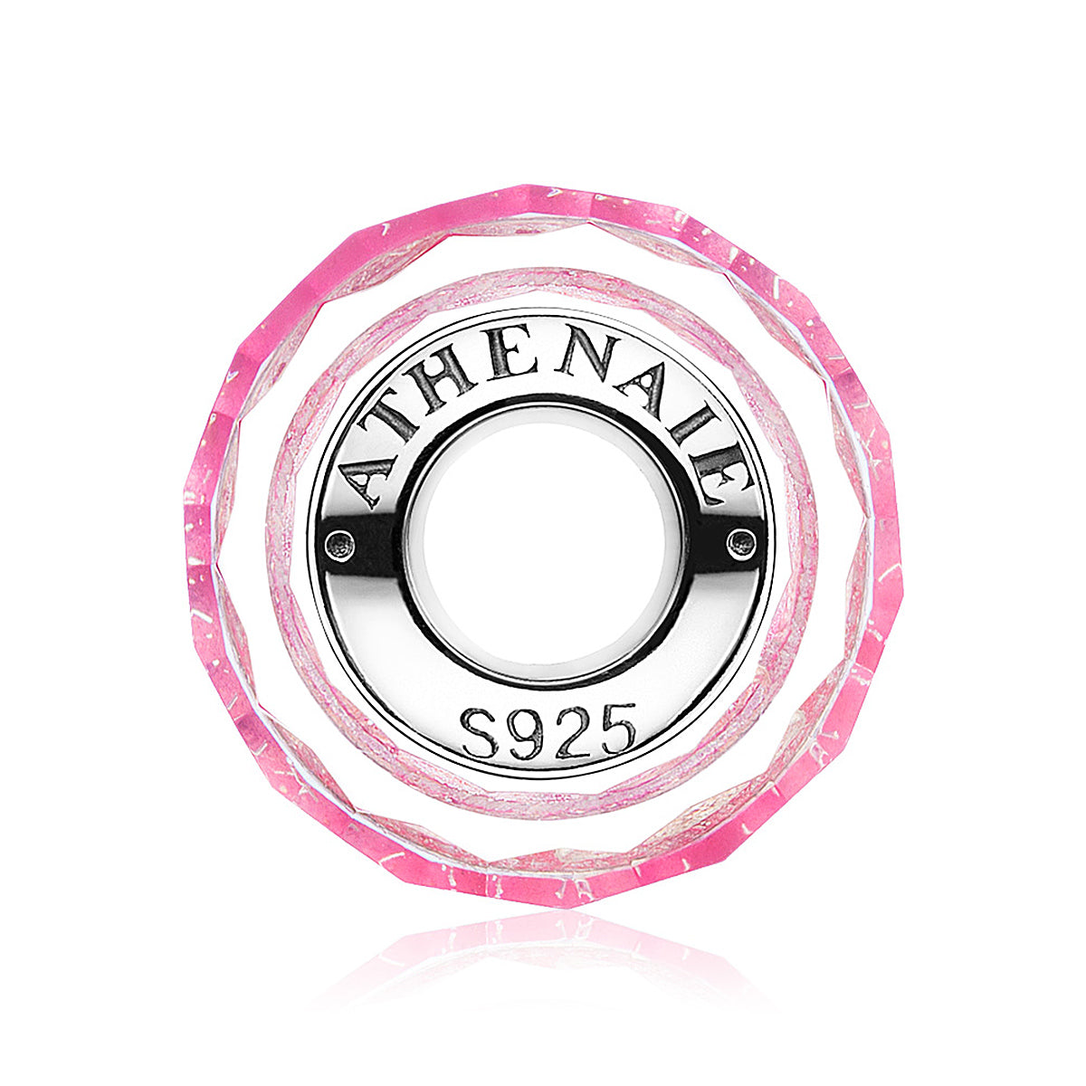 Rose Red Shimmer Faceted Charm