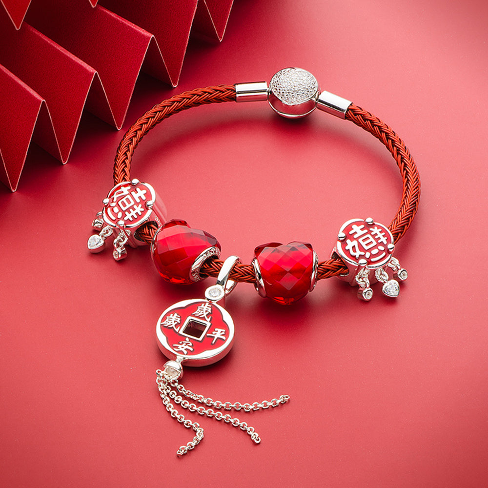 Heart Shape of Love Red Bead