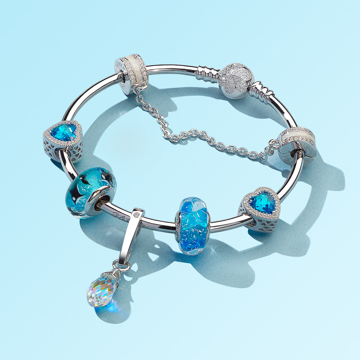 Blue Ocean Playful Dolphin Charms