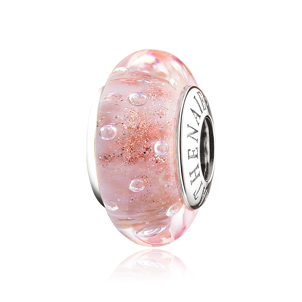 Pink Gold Sands Bubble Bead