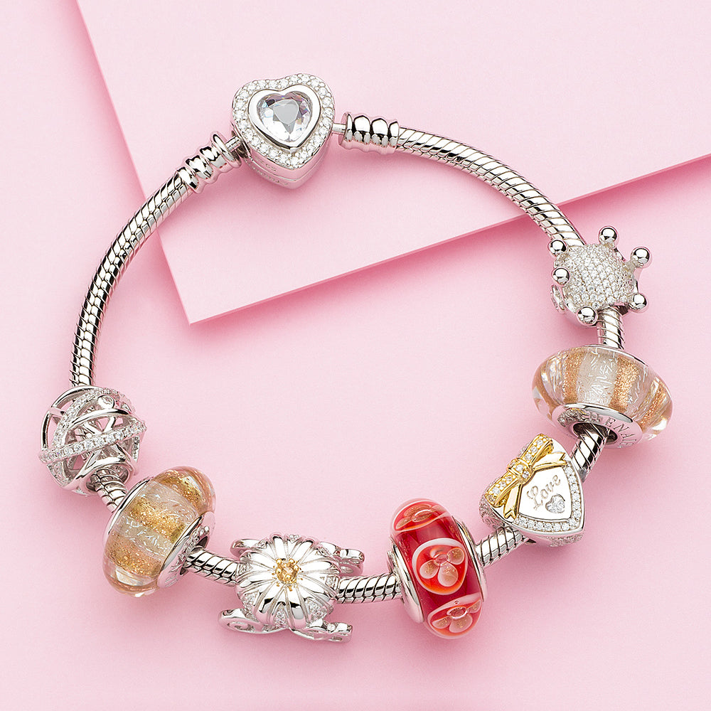 Red Field of Flowers  Bead