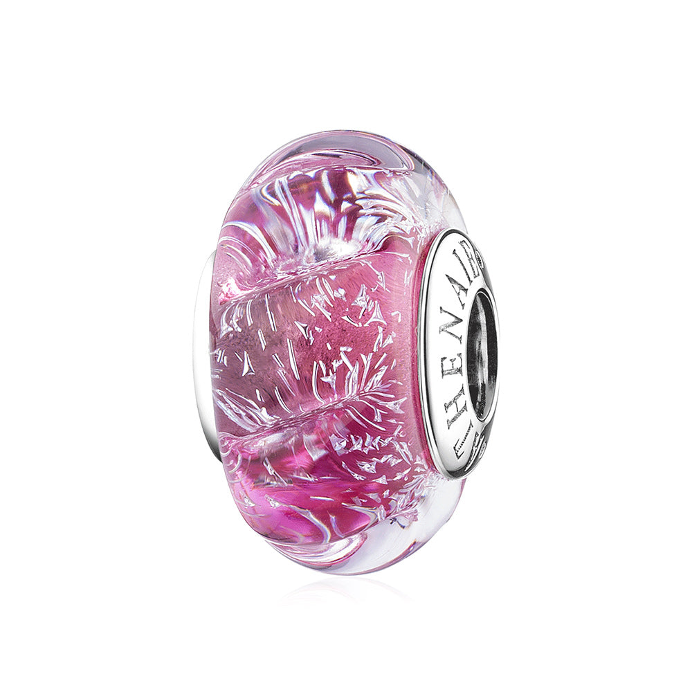 Rose Red Glittering Bead