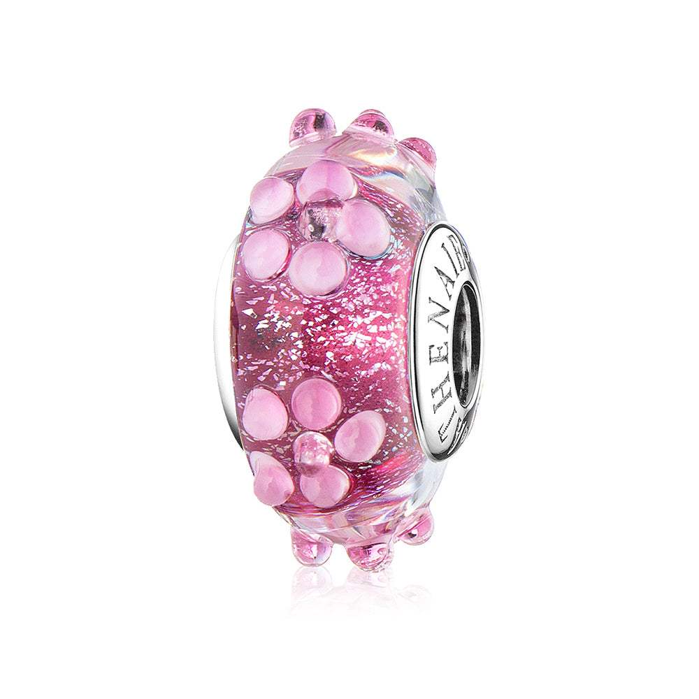 Pink Flower Bead