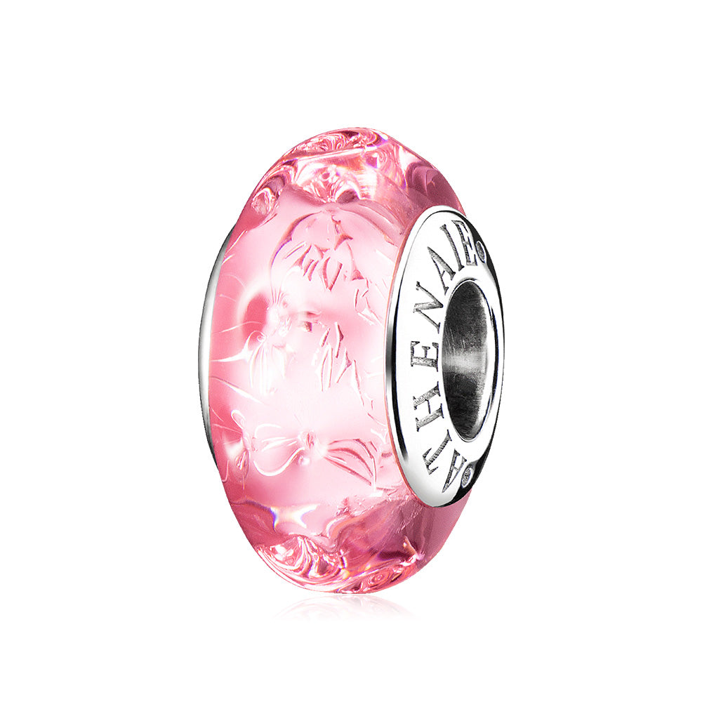 Pink Polka  Dot Bead
