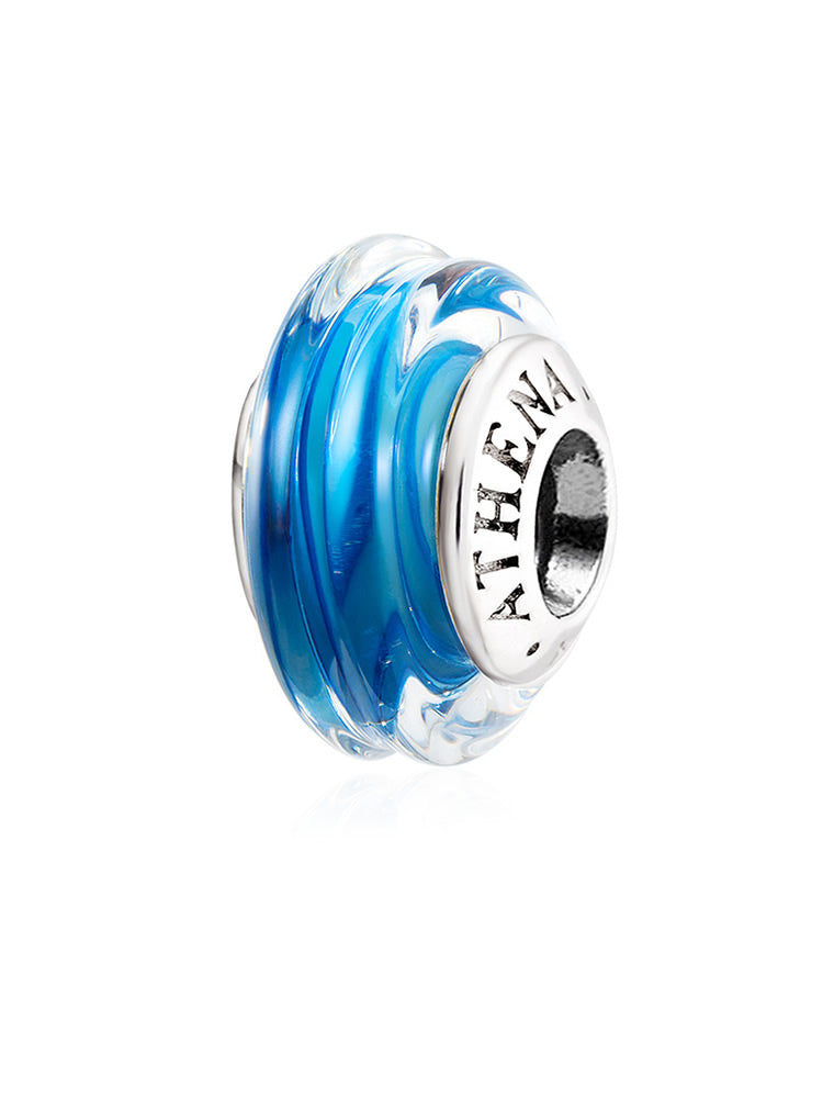 Classic Blue Striped Bead