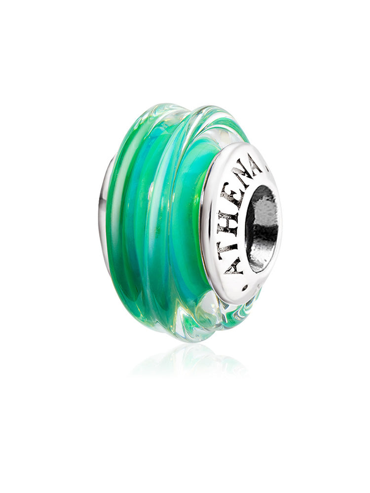 Classic Green Striped Bead