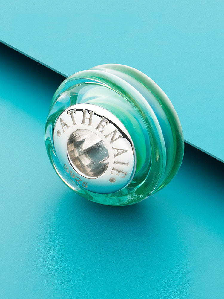 Classic Green Striped Bead