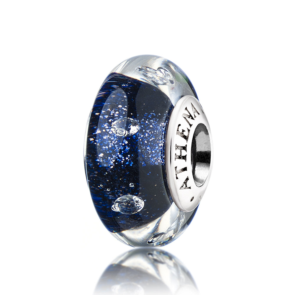 Blink Dark Blue Sand Clear CZ Charms