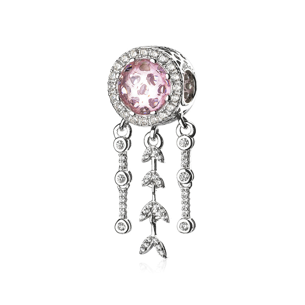 Pink CZ Dream Catcher Dangle