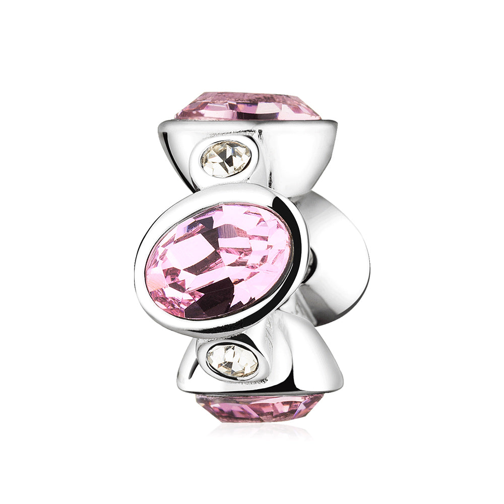 Oval Crystal CZ Charm