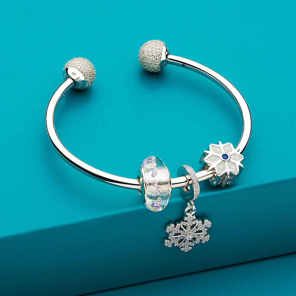 Sparkling Snowflake Charms Pendant