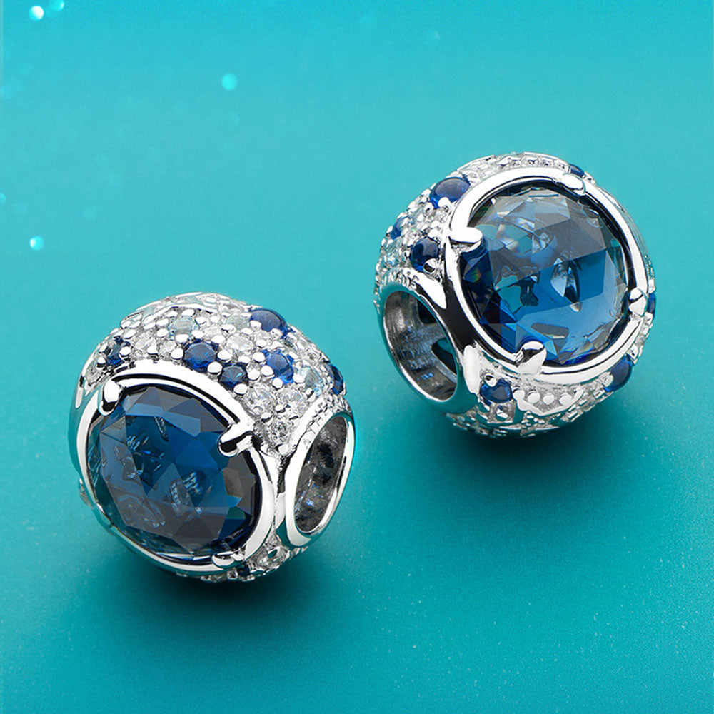 Blue Sparkling Stars Charm