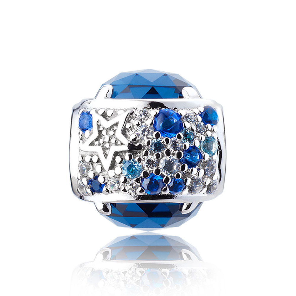 Blue Sparkling Stars Charm