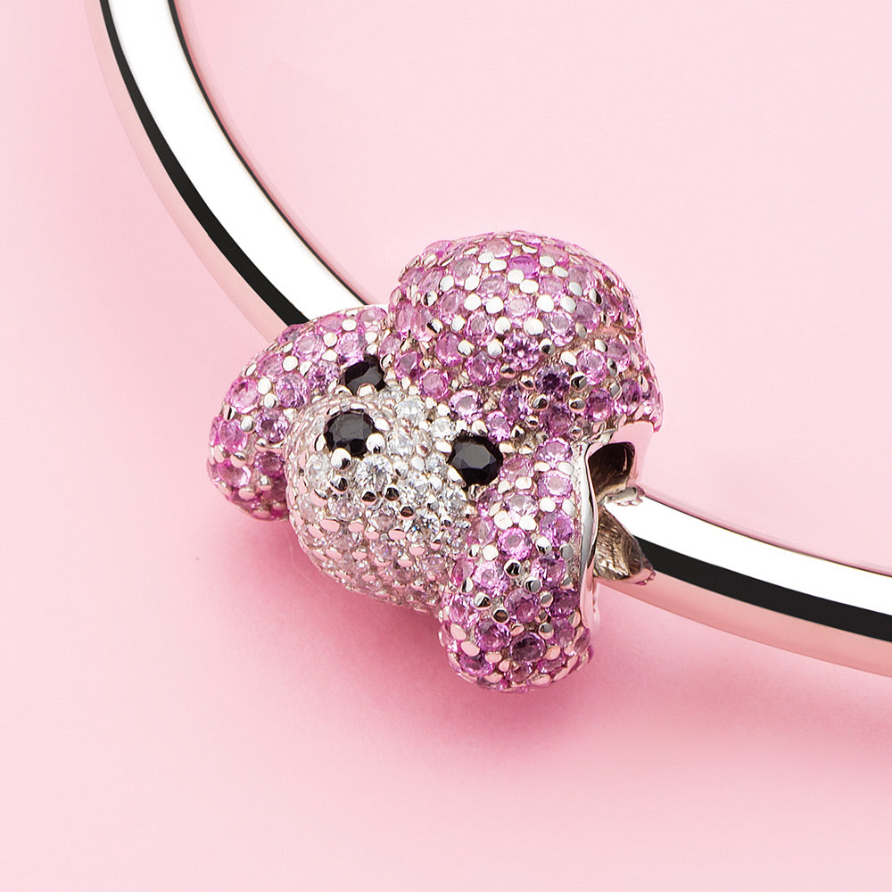Elegant Poodle Puppy Dog Charm