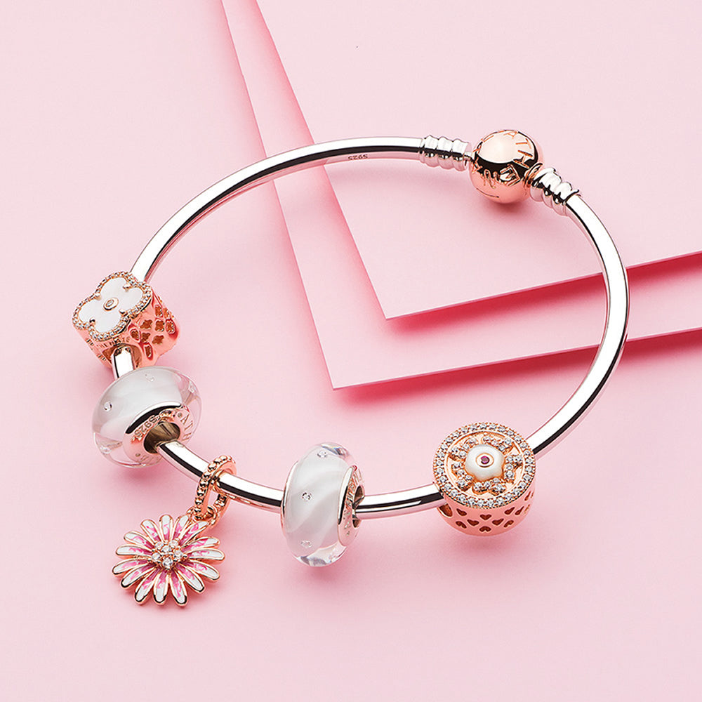 Rose Gold Clover Charm